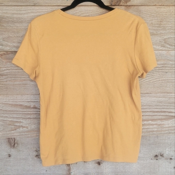 American Eagle Mustard Boxy Short Sleeve Tee Size Small - Picture 2 of 4